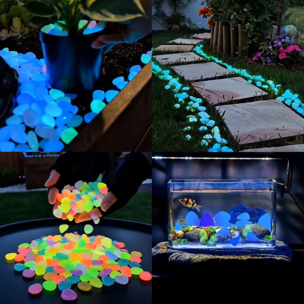 Aquarium Fish Glow In The Dark - 200/1000pcs Luminous Stones Glow in Dark