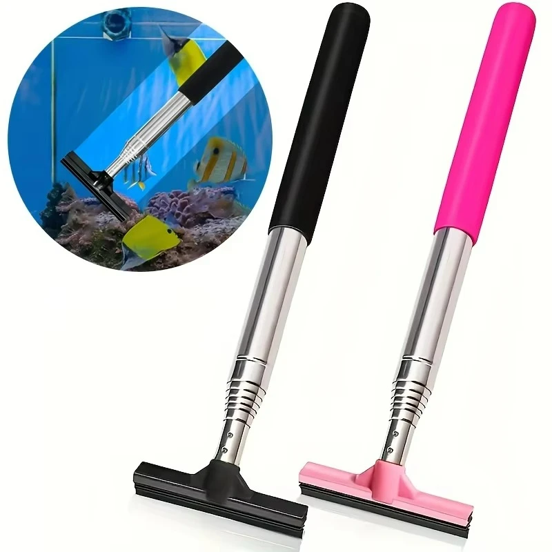 Algae Scraper Blade - Telescopic Aquarium Scraper Brush,Multi-Purpose Tool for