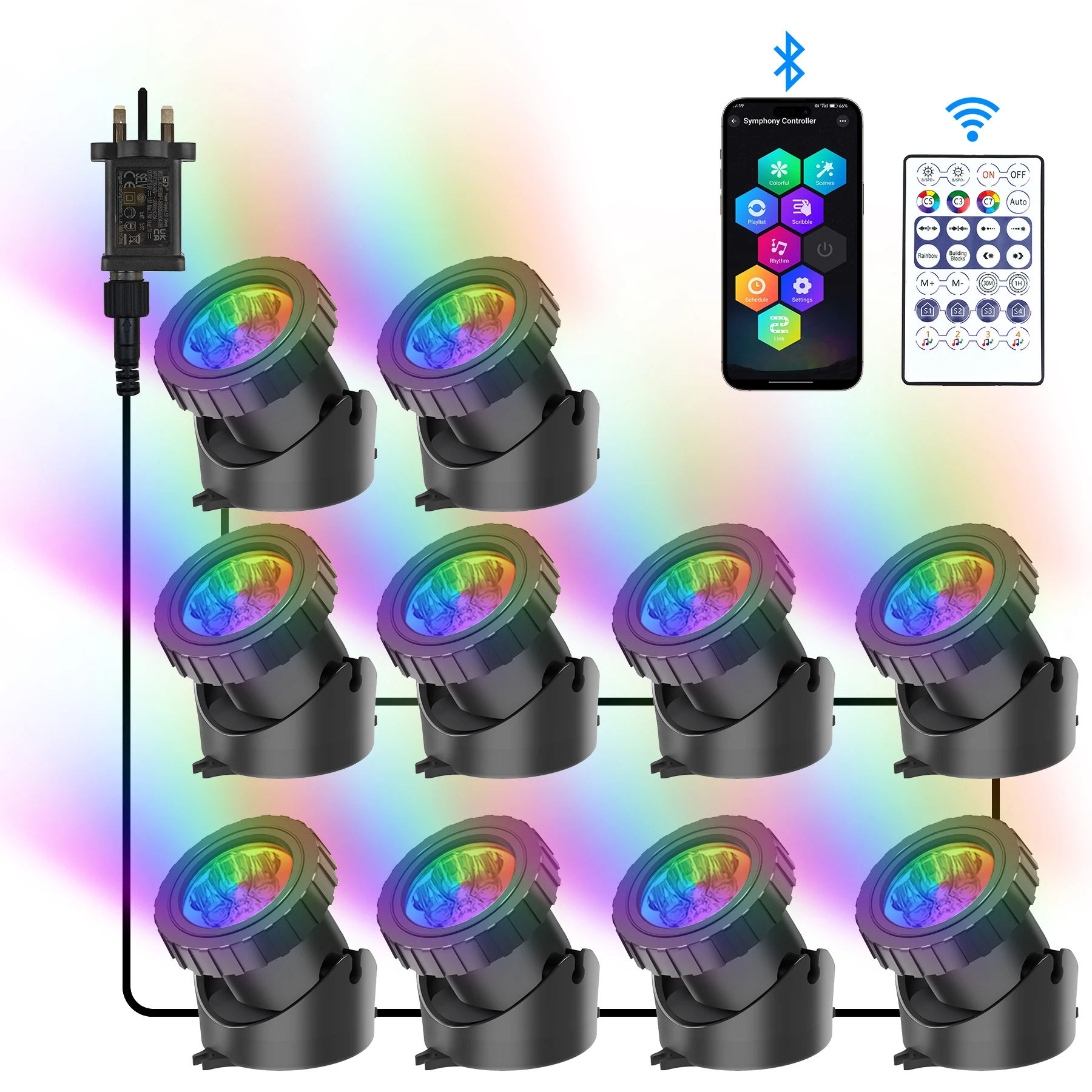 Aquarium Fish App - 6/8/10 LED RGB Underwater Pond Lights