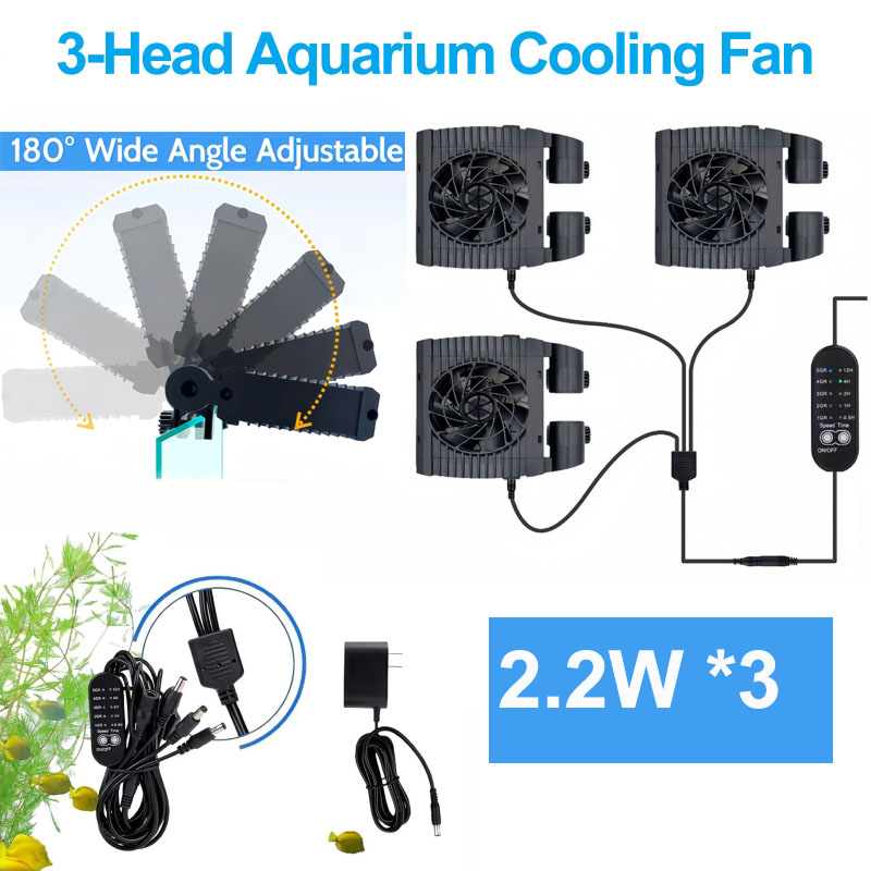 3-Head Aquarium Cooling Fan 5- - đánh giá và giá Aquarium Fish Uk