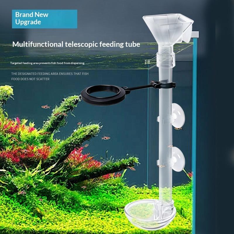 Telescopic Fish Tank Feeding T - đánh giá và giá Aquarium Fish Feeder