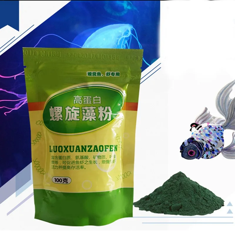Spirulina Powder Bottle Health - đánh giá và giá Fish Food Flake