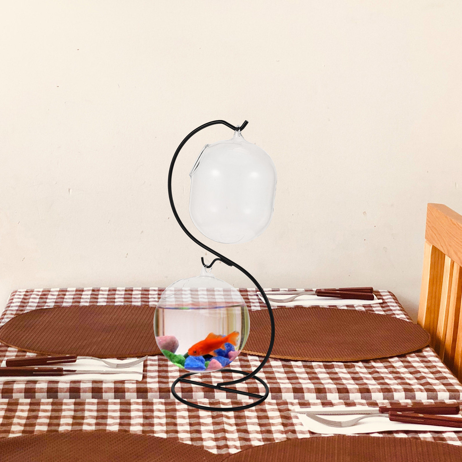 1Set Transparent Desktop Fish  - đánh giá và giá Aquarium Fish Bowl