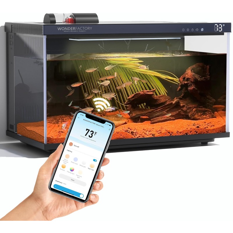 Smart Aquarium, Glass Fish Tan - đánh giá và giá Aquarium Fish Feeder