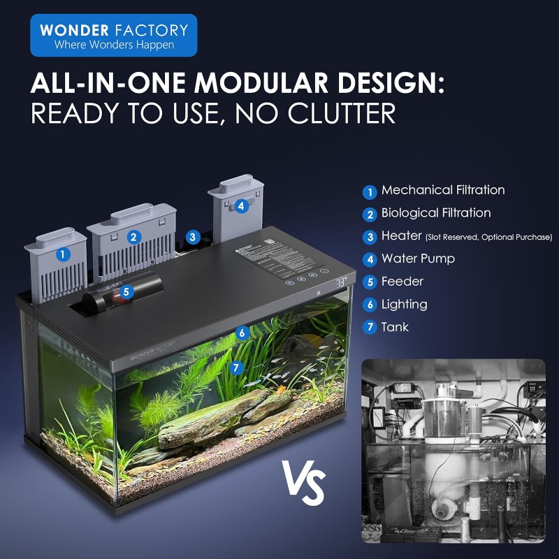 Smart Aquarium, Glass Fish Tan - đánh giá và giá Aquarium Fish Feeder